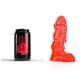All Red Realistic Textured Dong No.25 Sex Toys