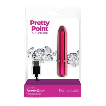 Pretty Point Rechargeable Vibrator Pink