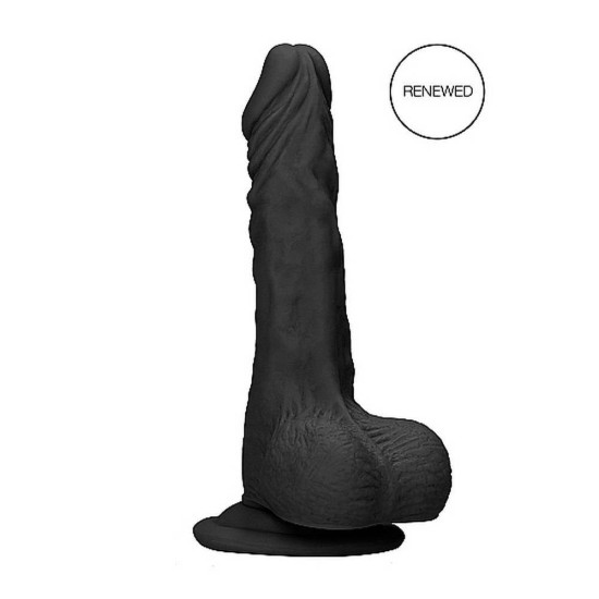 Μαλακό Ρεαλιστικό Πέος - Dong With Testicles Black 23cm Sex Toys 