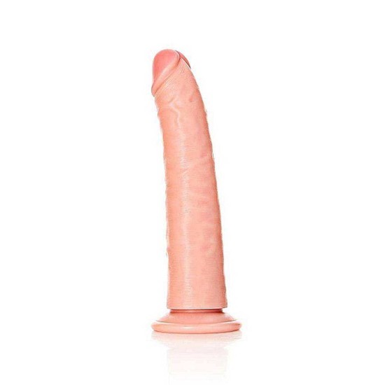 Κυρτό Ρεαλιστικό Πέος - Slim Realistic Dildo With Suction Cup Beige 18cm Sex Toys 