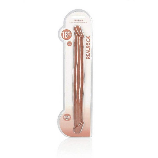 Διπλό Ευλύγιστο Πέος - Flexible Realistic Double Ended Dong Brown 46cm Sex Toys 