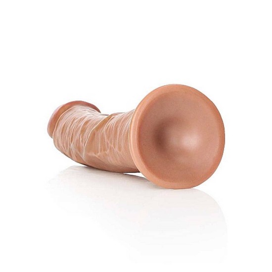 Κυρτό Ρεαλιστικό Πέος - Curved Realistic Dildo With Suction Cup Brown 25cm Sex Toys 