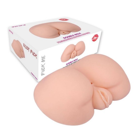 Γυναικείο Ομοίωμα Αυνανισμού - Masturbator Double Hole No.4 Beige Sex Toys 