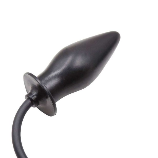 Φουσκωτή Σφήνα Σιλικόνης - Kiotos Inflated Anal Spade Plug Black Sex Toys 