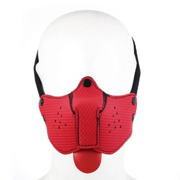 Μάσκα Role Play Σκύλος - Neoprene Puppy Dog Red Mouth Mask