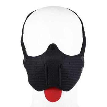 Μάσκα Role Play Σκύλος - Neoprene Puppy Dog Black Mouth Mask