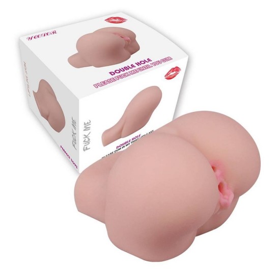 Ομοίωμα Αυνανισμού Με 2 Εισόδους - Masturbator Double Hole No.2 Beige Sex Toys 