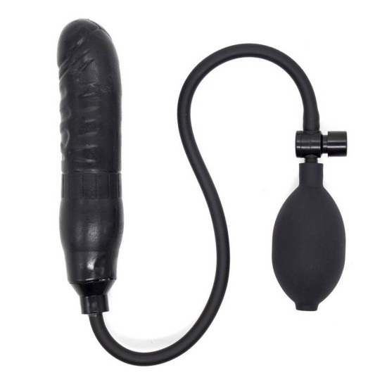 Φουσκωτό Ρεαλιστικό Πέος Σιλικόνης - Kiotos Inflatable Dildo Black Sex Toys 