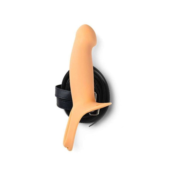 Κούφιο Ομοίωμα Πέους Με Ζώνη - Virgite H1 Hollow Strap Small Beige Sex Toys 