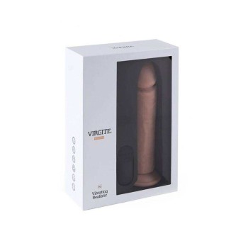 Ασύρματος Δονητής Σιλικόνης - Virgite R2 Vibrating Realistic Dong Beige 21cm