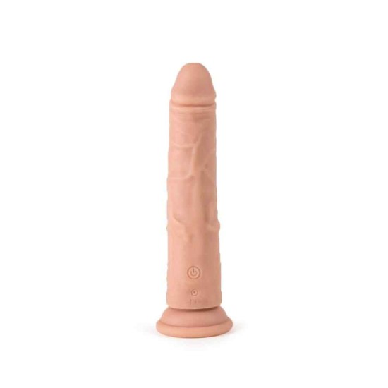 Ασύρματος Δονητής Σιλικόνης - R7 Vibrating & Realistic Dong Beige 19cm Sex Toys 