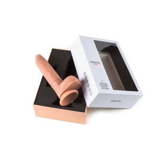R10 Vibrating & Realistic Dong Beige 21cm Sex Toys