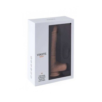 Ασύρματος Δονητής Σιλικόνης - R10 Vibrating & Realistic Dong Beige 21cm