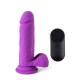 Ασύρματος Δονητής Σιλικόνης - R12 Remote Vibrating Realistic Dong Purple 17cm Sex Toys 