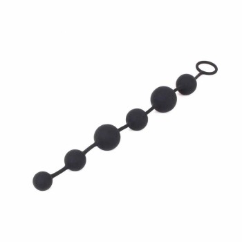 Πρωκτικές Μπίλιες Σιλικόνης - Kiotos Silicone 6 Anal Beads Black