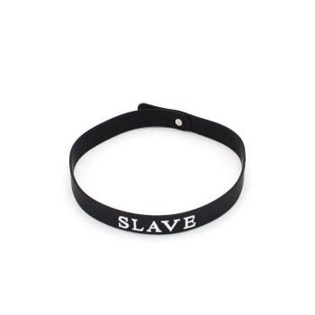 Φετιχιστικό Τσόκερ Σιλικόνης - Kiotos Silicone Collar Slave Black