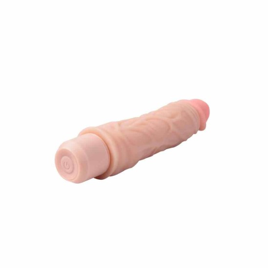 Ρεαλιστικός Δονητής Σιλικόνης - Dr. David Vibrating Dildo Beige 20cm Sex Toys 