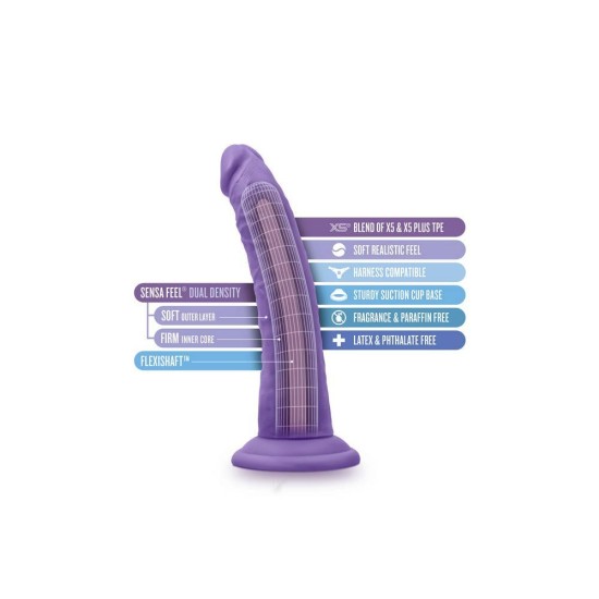 Μαλακό Κυρτό Πέος - Au Naturel Bold Jack Dildo Purple 18cm Sex Toys 