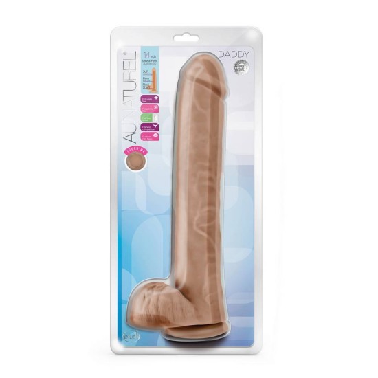 Πολύ Μεγάλο Πέος - Au Naturel Daddy Dildo Mocha 35cm Sex Toys 