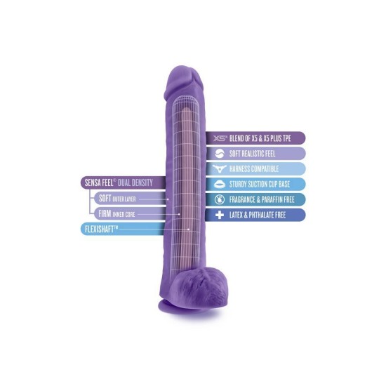 Πολύ Μεγάλο Πέος - Au Naturel Bold Daddy Dildo Purple 35cm Sex Toys 