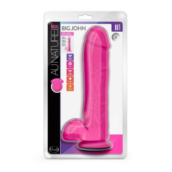 Μεγάλο Μαλακό Ομοίωμα Πέους - Au Naturel Bold Big John Dildo Pink 28cm Sex Toys 
