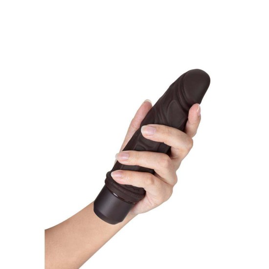 Πέος Σιλικόνης Με Δόνηση - Dr Robert Silicone Vibrating Dildo Brown 18cm Sex Toys 