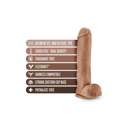 Μεγάλο Μαλακό Ομοίωμα Πέους - Au Naturel Big John Dildo Mocha 28cm Sex Toys 