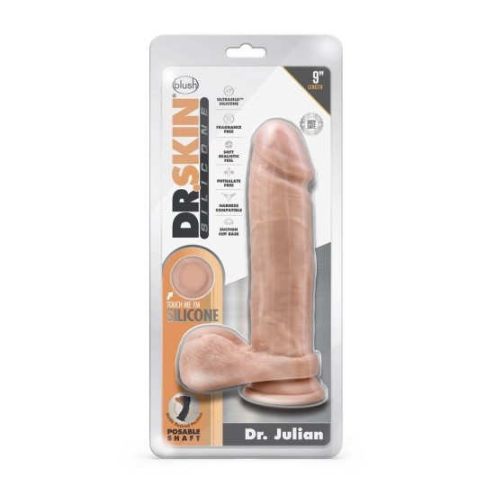 Μεγάλο Πέος Σιλικόνης - Dr Julian Silicone Dildo Vanilla 23cm Sex Toys 