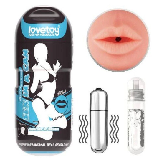 Δονούμενο Αυνανιστήρι Στόμα - Sexy Mouth Vibrating Masturbator Sex Toys 