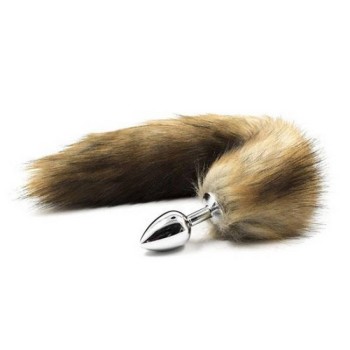 Μεταλλική Σφήνα Με Ουρά - Fox Tail Butt Plug Brown