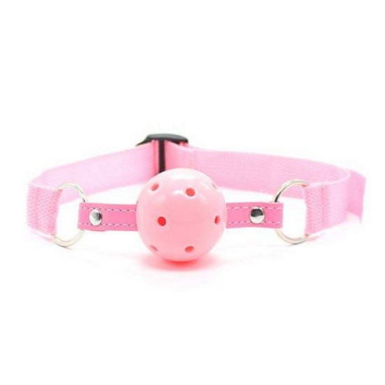 Easy Breathable Ball Gag Pink Fetish Toys 
