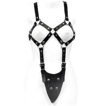 Leather Body Exposed Body Harness