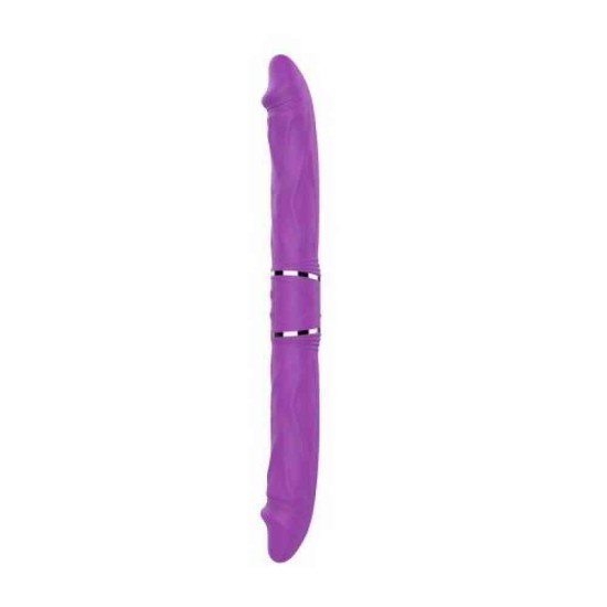 Cupid Arrow Double Vibrating Dildo Purple Sex Toys