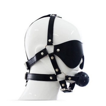 Harness Με Μάσκα Και Φίμωτρο - Total Head Restraint With Gag & Mask