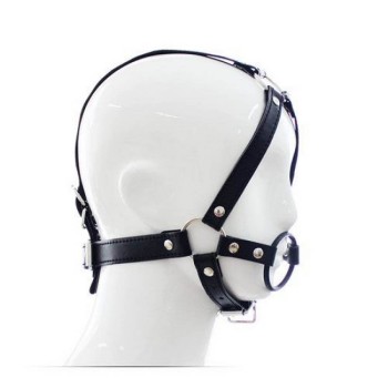 Λουριά Κεφαλής Με Ανοιχτό Φίμωτρο - Head Harness With Ring Gag