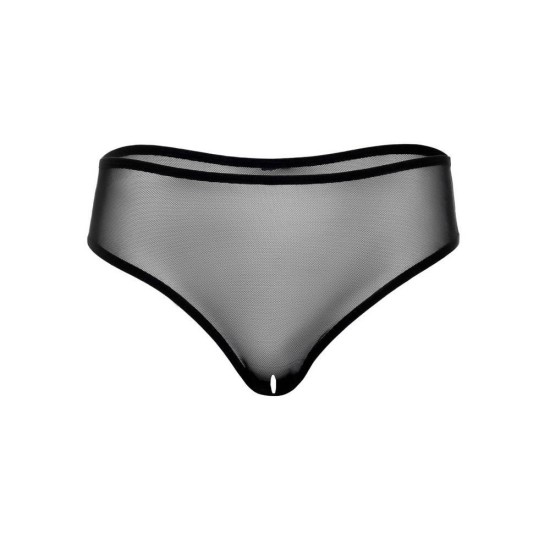 Ανοιχτό Διάφανο Εσώρουχο - Alexa Crotchless Mesh Panty Black Ερωτικά Εσώρουχα 
