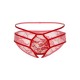 Βραζιλιάνικο Mπικίνι Με Ανοιχτό Καβάλο - Jade Crotchless Bikini Panty Red Ερωτικά Εσώρουχα 