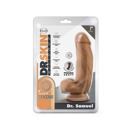 Ρεαλιστικό Πέος Σιλικόνης - Dr. Samuel Silicone Dildo Mocha Sex Toys 
