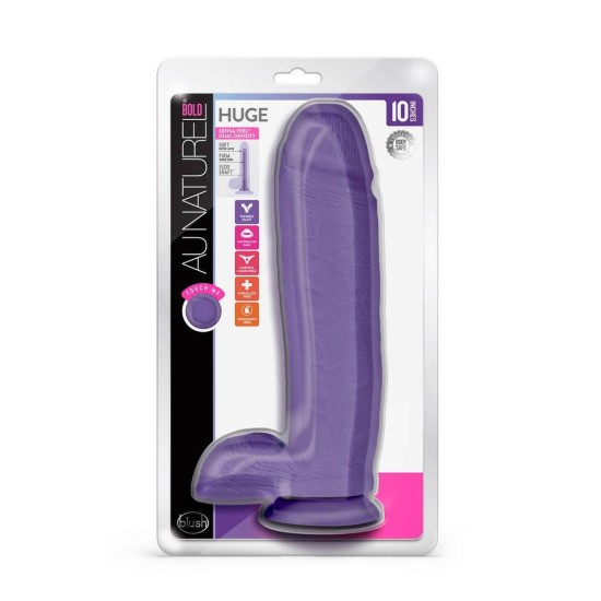 Au Naturel Bold Huge Dildo Purple 25cm Sex Toys
