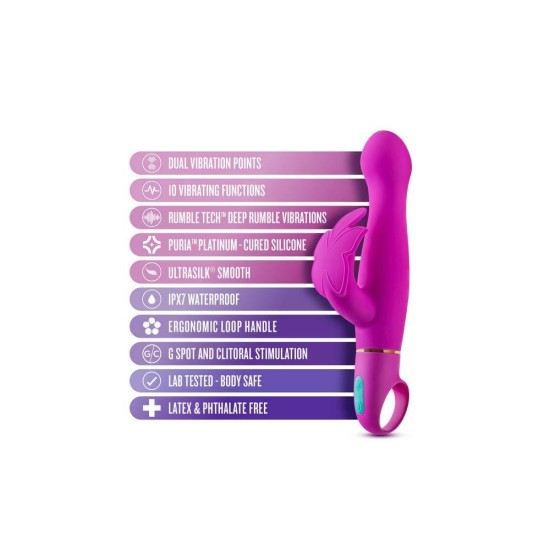 Aria Naughty AF Rabbit Vibrator Plum Sex Toys