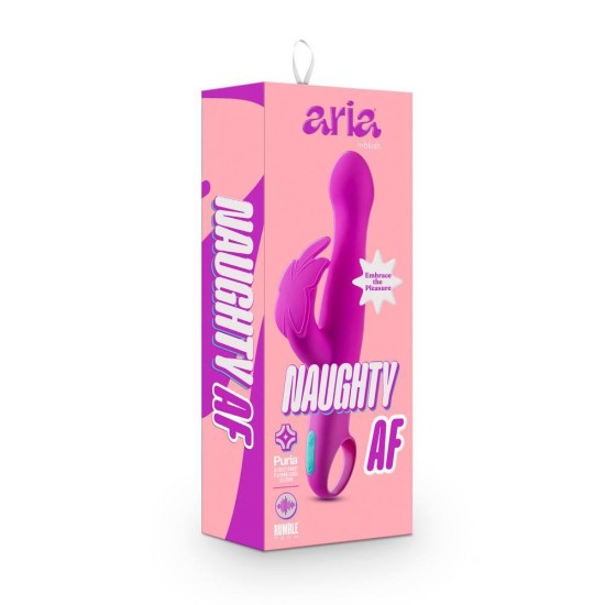 Rabbit Δονητής Σιλικόνης - Aria Naughty AF Rabbit Vibrator Plum Sex Toys 