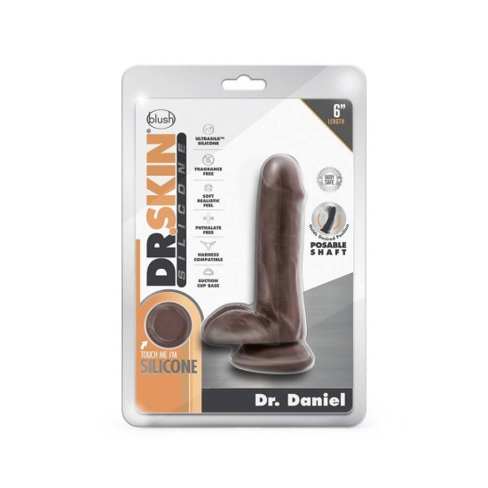 Ευλύγιστο Πέος Σιλικόνης – Dr. Daniel Flexible Dildo Chocolate 16cm Sex Toys 