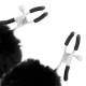 Darkness Fur Ball Nipple Clamps Black Fetish Toys 