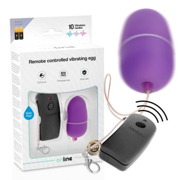 Ασύρματο Αυγό Με Δόνηση - Online Remote Controlled Vibrating Egg Purple