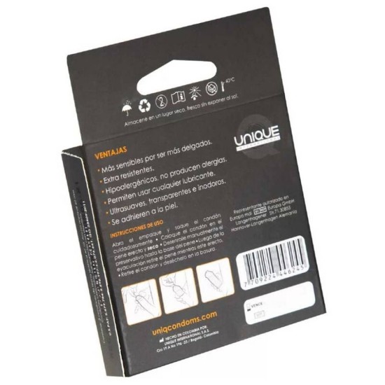 Uniq Classic No Latex Condoms 3pcs Sex & Beauty 