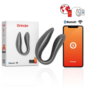 Smart Δονητής Ζευγαριών - Oninder Double Pleasure Couples Vibrator With App Black