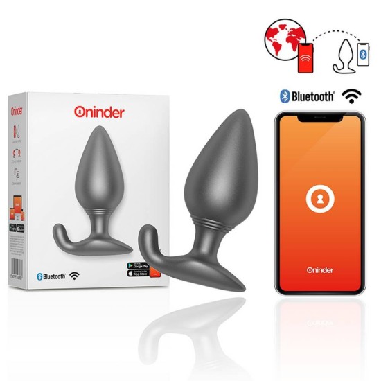 Oninder Remote Anal Plug With App Black Sex Toys