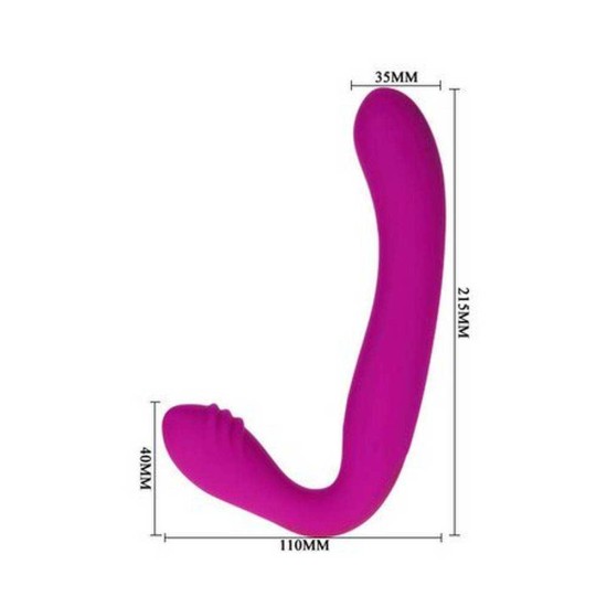 Augus Double Vibrating Strap On Purple Sex Toys