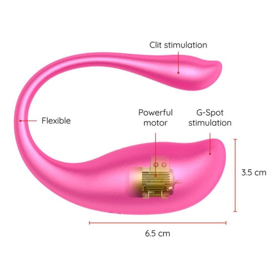 Smart Ασύρματο Αυγό - Oninder Remote Vibrating Egg With App Pink Sex Toys 