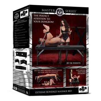 Φετιχιστικό Κρεβάτι Για Μασάζ Και Σεξ - Master Series Extreme Bondage Massage Bed